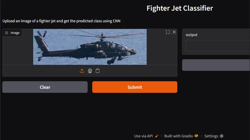 Fighter jet image classification project preview
