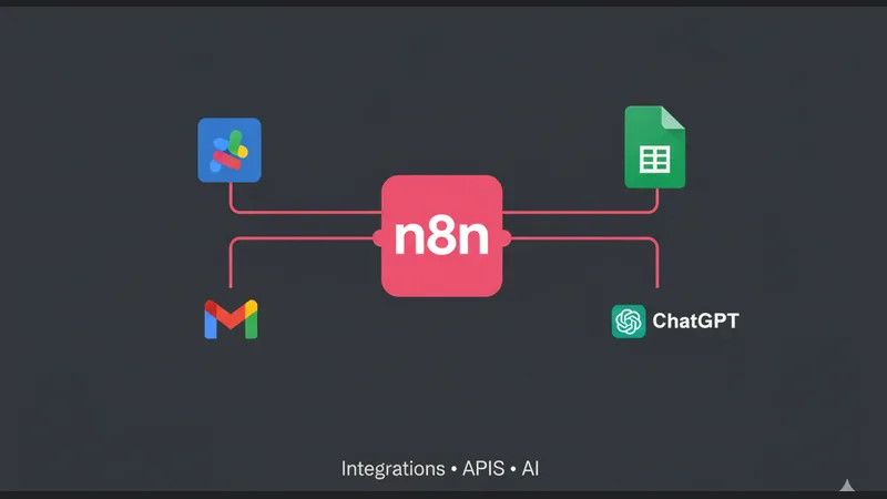 n8n workflow connecting job discovery, storage, and AI email generation